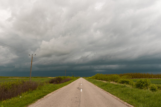 Stormy Sky on a Road