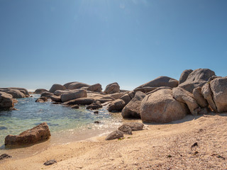 Famous South Africa Beach scenery with crystal clear water