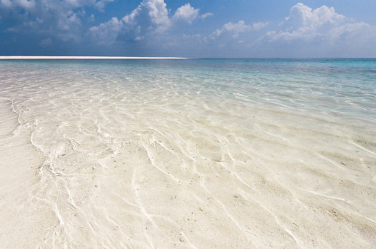 Maldive island in the ocean