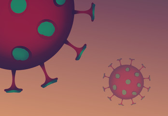 Red Floating Viruses