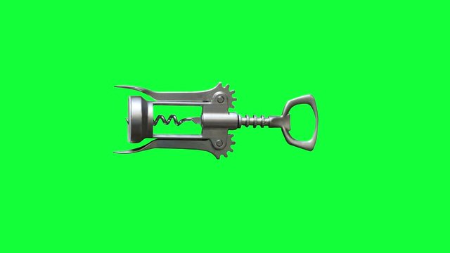 corkscrew animation , stil stop motion, chroma key loop