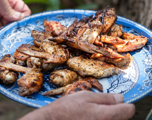 Grilled chicken wings