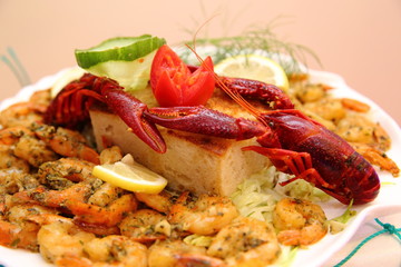  Food on the tables during the party