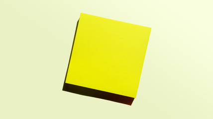 yellow sticky note on background