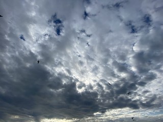 Blue sky, clouds