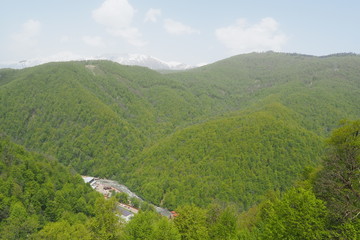 Caucasus mountains in summer, Russia