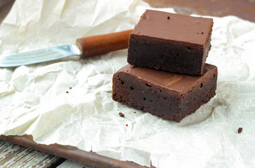 Vegan chocolate brownie - 332993759
