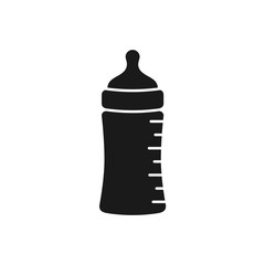 bottle icon, baby bottle icon in trendy flat design