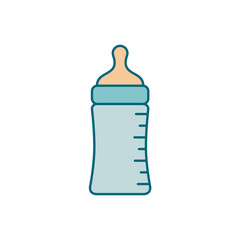 bottle icon, baby bottle icon in trendy flat design
