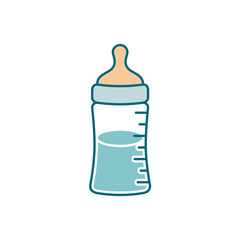 bottle icon, baby bottle icon in trendy flat design