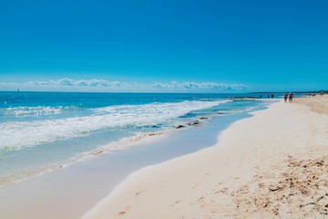 Tulum beach in Mexico surrounded by Mayan temples