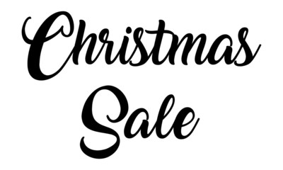 Christmas Sale calligraphy letters on white background.