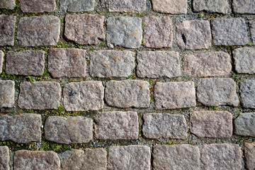 texture of an old stone sidewalk