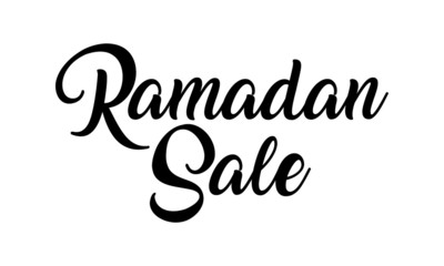 Fototapeta na wymiar Ramadan Sale calligraphy letters on white background.