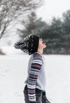 Playing in the snow