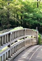 Close up view of bridge at Japanese Garden