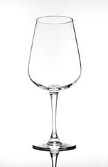 wine glass goblet on white background
