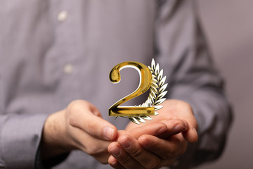 3d  2 Years or award Anniversary Illustration.