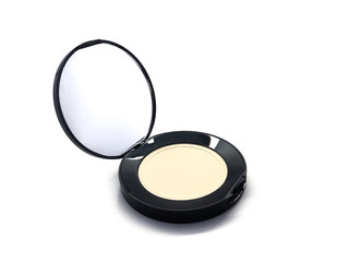 Cosmetic powder isolated on a white background. Face powder. Face cosmetics. Powder.