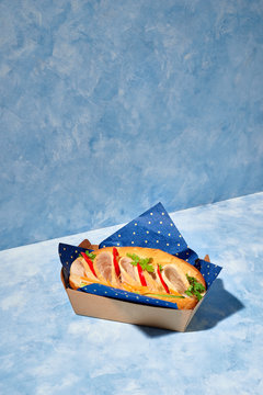 Famous Vietnamese food is banh mi thit, popular street food