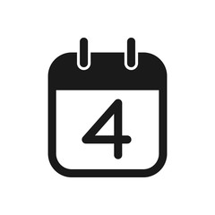 calendar icon in trendy flat design