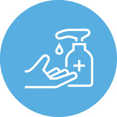 Hand With Soap Dispenser Outline Icon