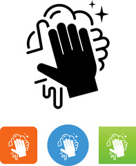 Two Hands Scrubbing With Soap Icon