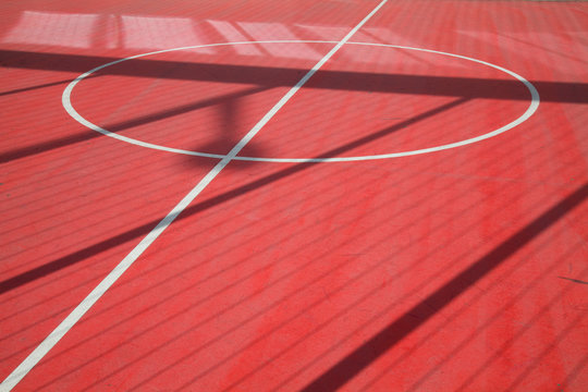 red basketball field