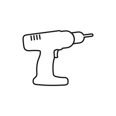 Drill Machine line icon. Editable Vector Symbol Illustration.