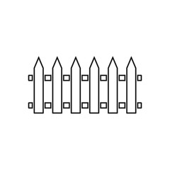 Fence line icon. Editable Vector Symbol Illustration.