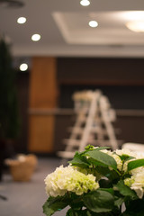 Flores decorando boda