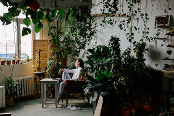 Woman consulting online in workplace