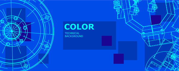 Abstract background concept mechanical engineering drawing