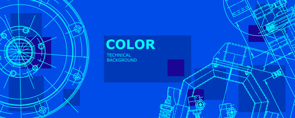 Abstract background concept mechanical engineering drawing
