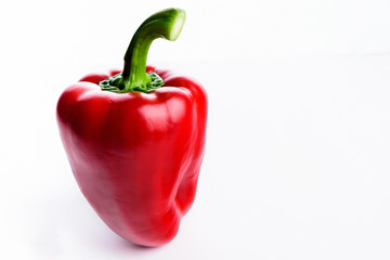 Red bell pepper on a white background
