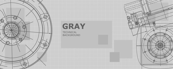 Abstract background concept mechanical engineering drawing