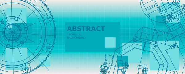 Fototapeta na wymiar Abstract background concept mechanical engineering drawing