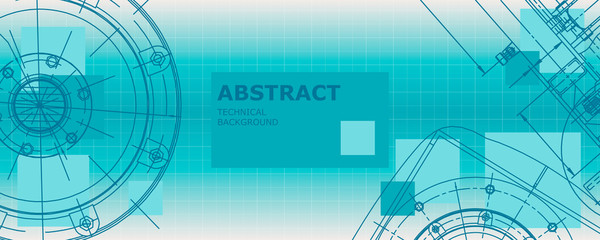 Abstract background concept mechanical engineering drawing