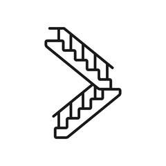 stair icon in trendy flat style, ladder vector icon