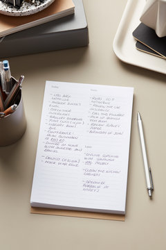 To Do List In White Notepad