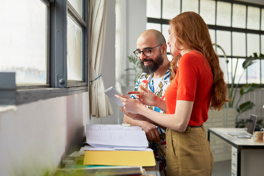 Architects discussing a project