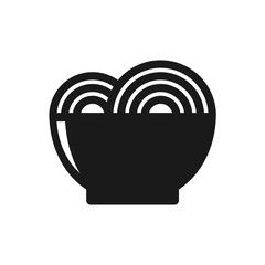 noodle icon in trendy flat style