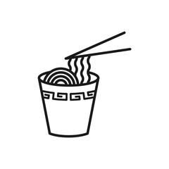 noodle icon in trendy flat style