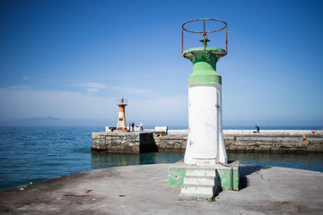 Wide angle view of the popular tourist destination of Kalkbay in Cape Town South Africa