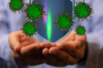epidemic coronavirus 2019-nCoV 3d protection.