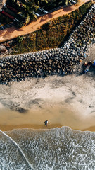 Beautiful Indian beach. Girl on beach. Boats