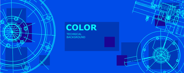 Abstract background concept mechanical engineering drawing