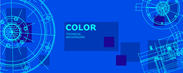Abstract background concept mechanical engineering drawing