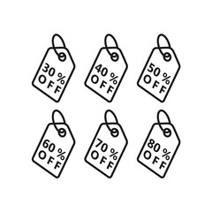 tag price icon in trendy flat style