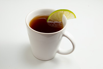 Cup of toasted Erva-Mate Tea with lemon